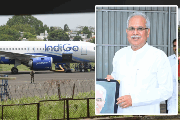 रायपुर में इंडिगो विमान ने बढ़ाया ‘टेंशन’, पूर्व CM भूपेश बघेल समेत यात्री 30 मिनट तक फंसे!