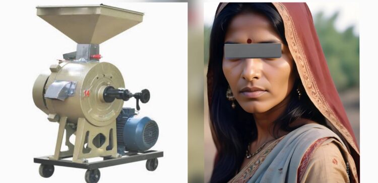 मऊगंज में आटा चक्की बनी जानलेवा मशीन, बेल्ट में फंसी साड़ी